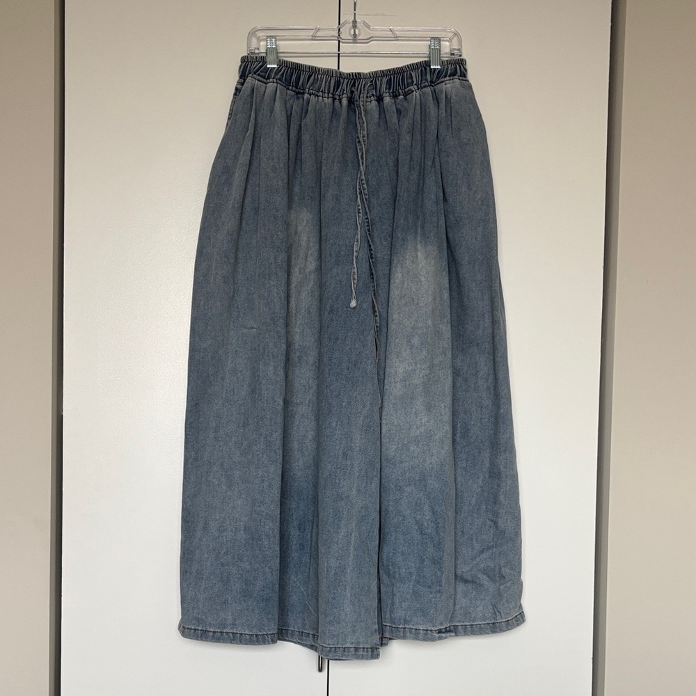 Denim Palazzo Pants